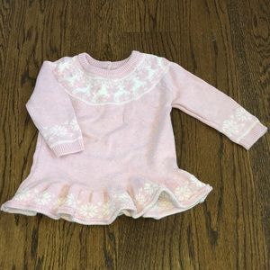 Pink baby Gap reindeer sweater